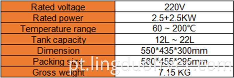 electric fryer product details